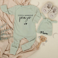 Little Answered Prayer Baby Bodysuit Christian Gift for Newborns Gender Neutral Religious Rainbow Baby Shower Present Soft Cotton Outfit