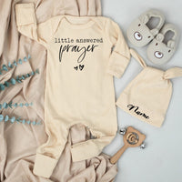 Little Answered Prayer Baby Bodysuit Christian Gift for Newborns Gender Neutral Religious Rainbow Baby Shower Present Soft Cotton Outfit