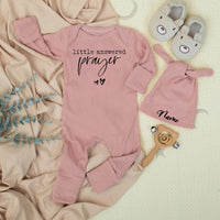 Little Answered Prayer Baby Bodysuit Christian Gift for Newborns Gender Neutral Religious Rainbow Baby Shower Present Soft Cotton Outfit