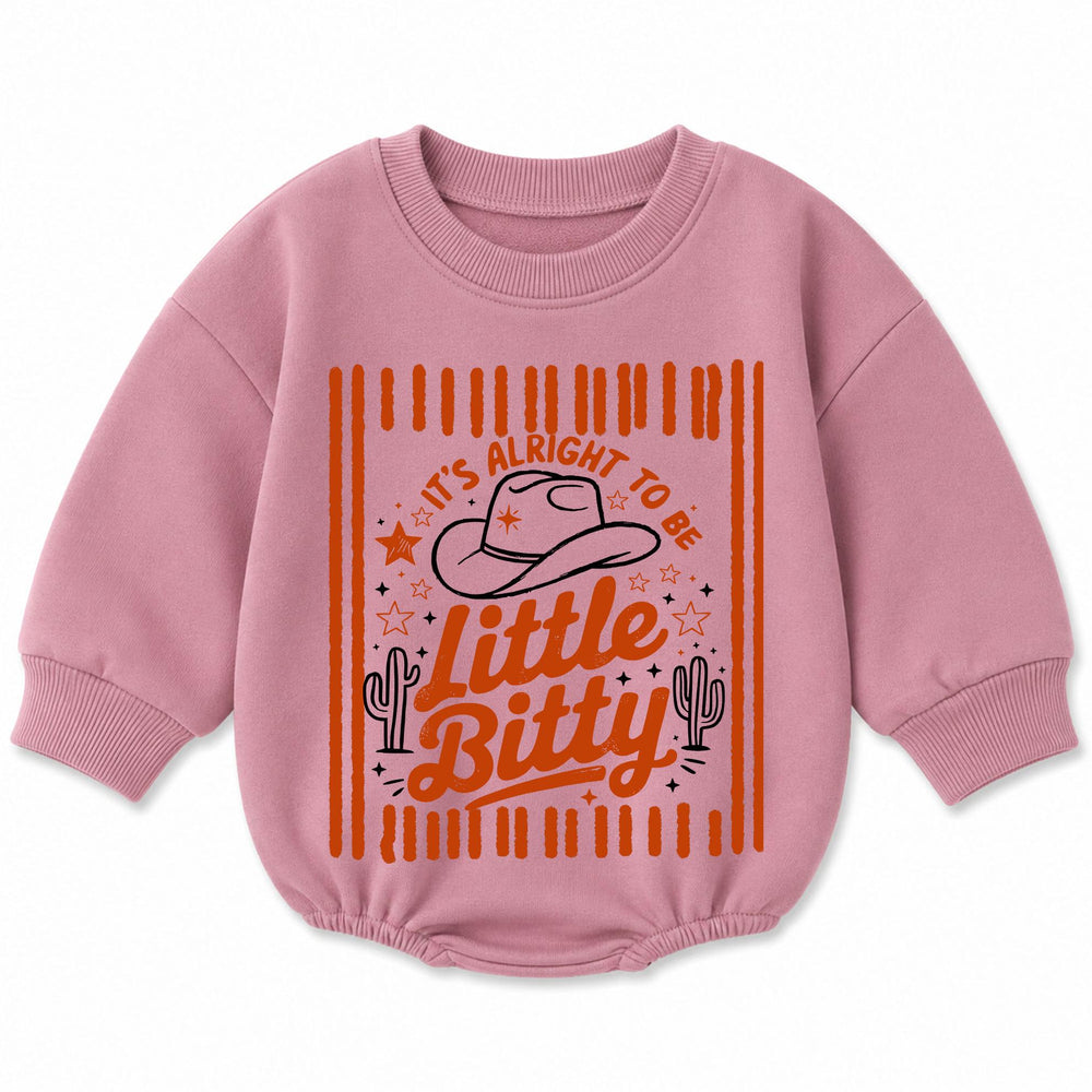 Little Bitty Western Baby Romper Cowboy-Themed White Sweatshirt Outfit 0-24M Soft Cotton Striped Design for Toddler Infant Gift