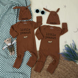 Little Peanut Baby Bodysuit and Hat Set Personalized with Name Gender-Neutral Newborn Gift Soft Cotton Going Home or Keepsake Outfit