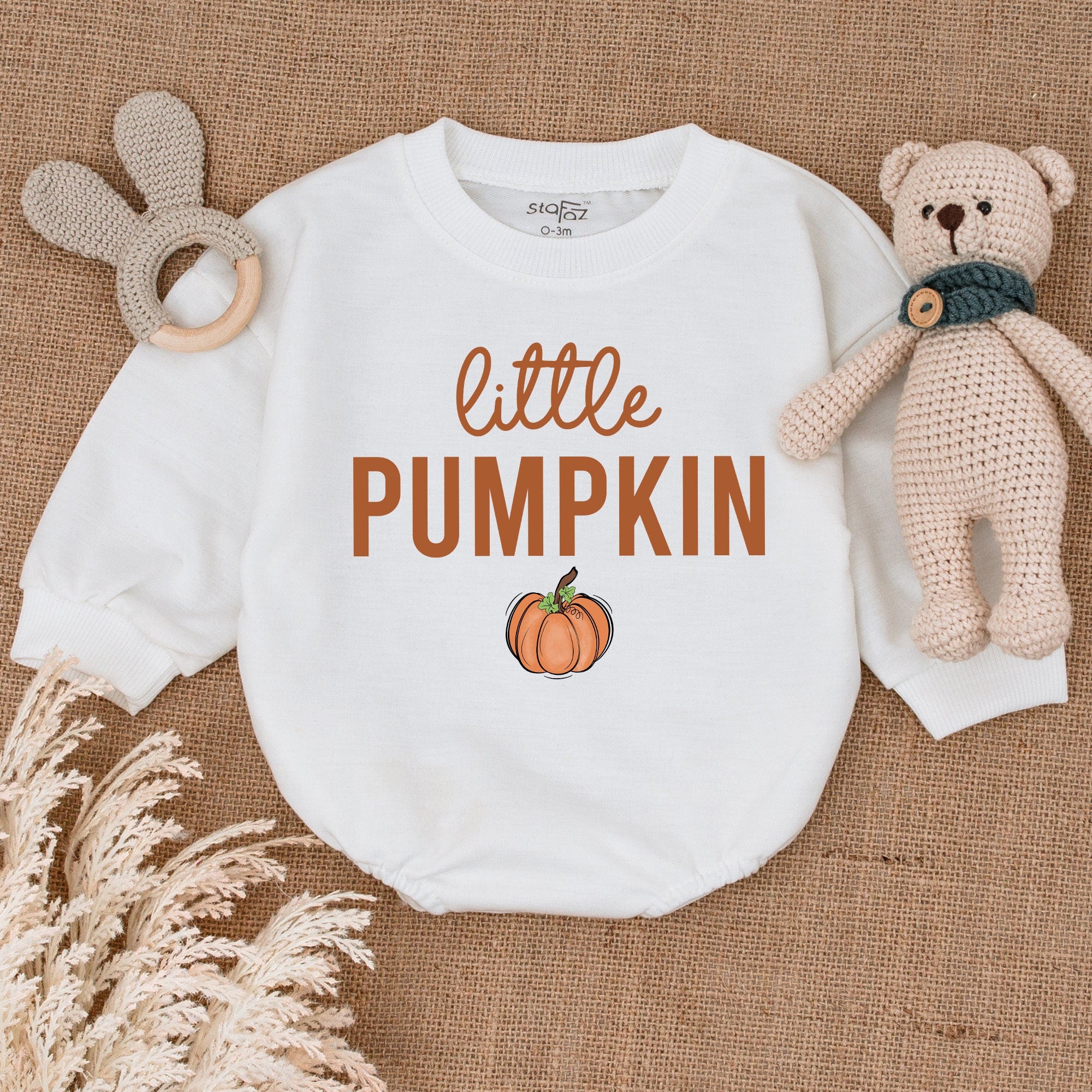Little Pumpkin Baby Romper Cozy Autumn Outfit for Thanksgiving Infant Fall Bodysuit Soft Cotton Seasonal First Holiday Apparel