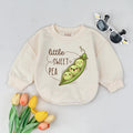 Little Sweet Pea Romper with Cute Pea Pod Design Baby Bodysuit for Newborn Gift, Coming Home Outfit, Pregnancy Announcement, Soft Cotton