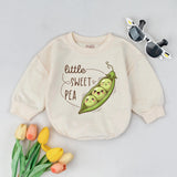 Little Sweet Pea Romper with Cute Pea Pod Design Baby Bodysuit for Newborn Gift, Coming Home Outfit, Pregnancy Announcement, Soft Cotton