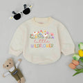 Little Wildflower Bubble Romper for Baby Girls Soft Floral Boho Newborn Outfit Retro Toddler Clothes Spring Baby Shower Gift Cotton