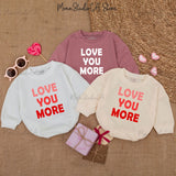 Love You More Baby Romper Valentines Outfit 1st Valentine Bodysuit Girl Pink Red Cotton Soft Comfortable Baby Holiday Gift