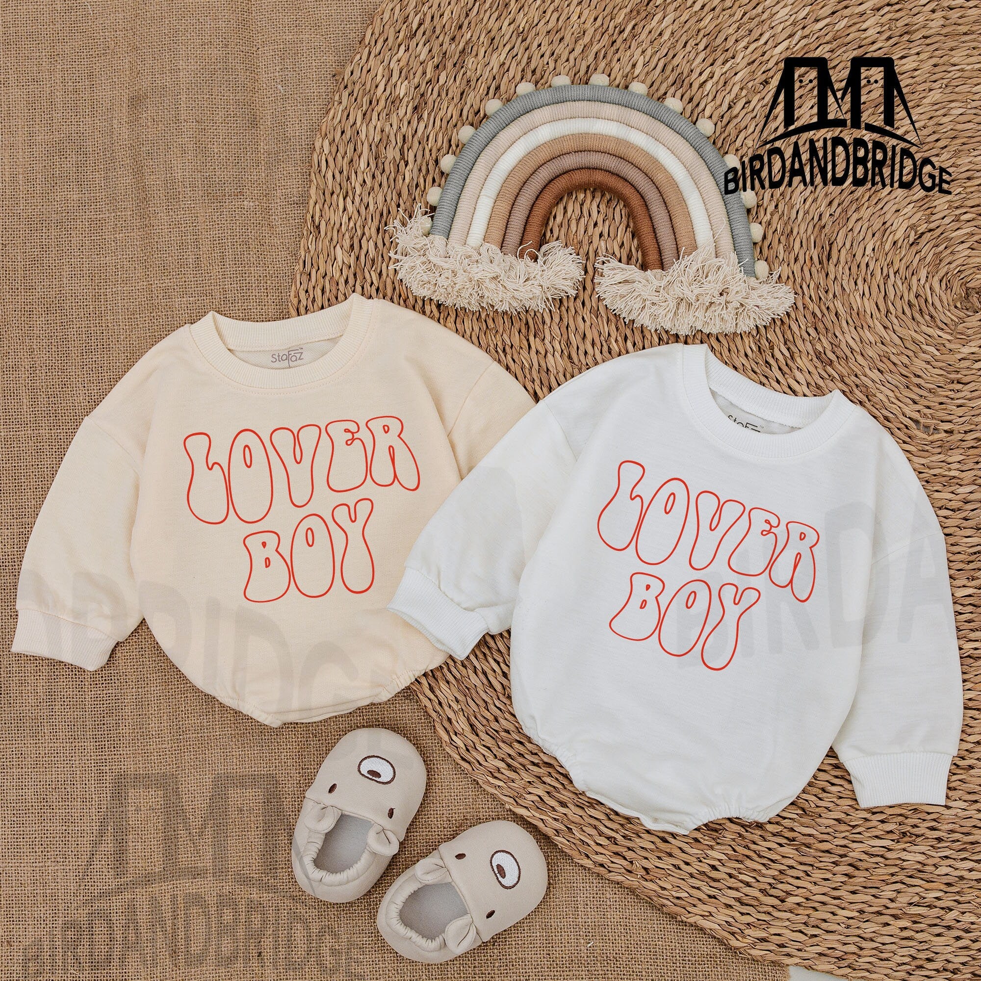 Lover Boy Baby Bodysuit Retro Font Light Background Newborn Outfit Valentine Gift Cute Baby Announcement Clothes Cotton Comfortable