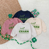 Lucky Charm Baby Bodysuit with Shamrock St. Patrick's Day Irish Newborn Gift Soft Cotton Romper Festive Green Design for Holiday