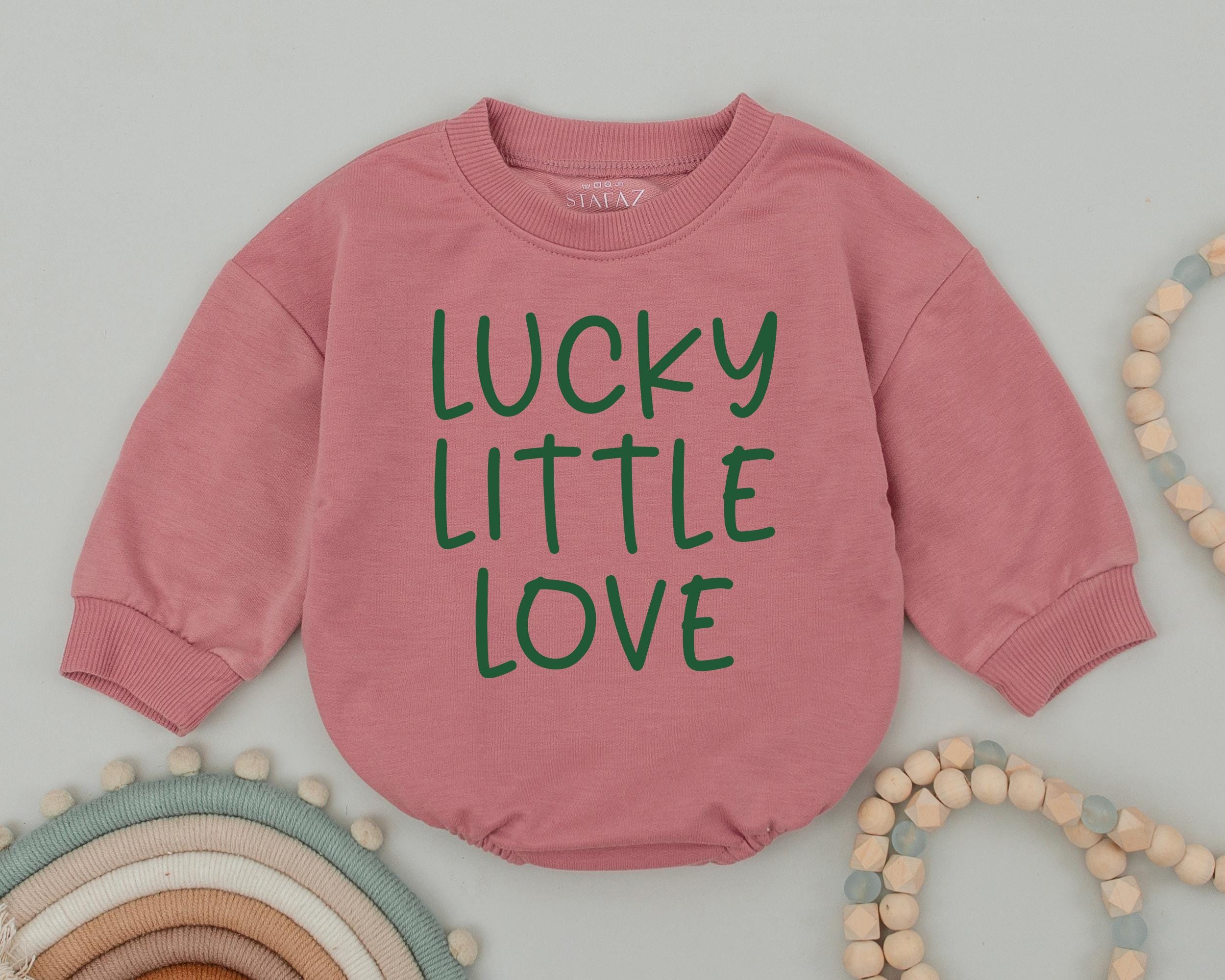 Lucky Little Love Baby Bodysuit for First St Patrick's Day Irish Outfit Boys Girls Soft Cotton Green Baby Shower Gift