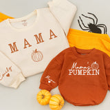 Mama and Me Matching Fall Sweatshirts Cozy Pumpkin Design Mom Baby Autumn Outfit Thanksgiving Gift Soft Cotton Personalized