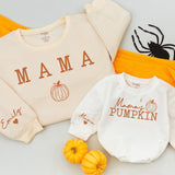 Mama and Me Matching Fall Sweatshirts Cozy Pumpkin Design Mom Baby Autumn Outfit Thanksgiving Gift Soft Cotton Personalized