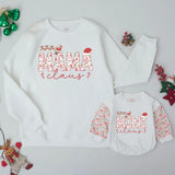 Mama and Mini Claus Matching Christmas Sweatshirts, Custom Holiday Outfit for Mom and Baby, Soft Cotton Family Sweater, Perfect Baby Gift