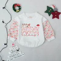 Mama and Mini Claus Matching Christmas Sweatshirts, Custom Holiday Outfit for Mom and Baby, Soft Cotton Family Sweater, Perfect Baby Gift