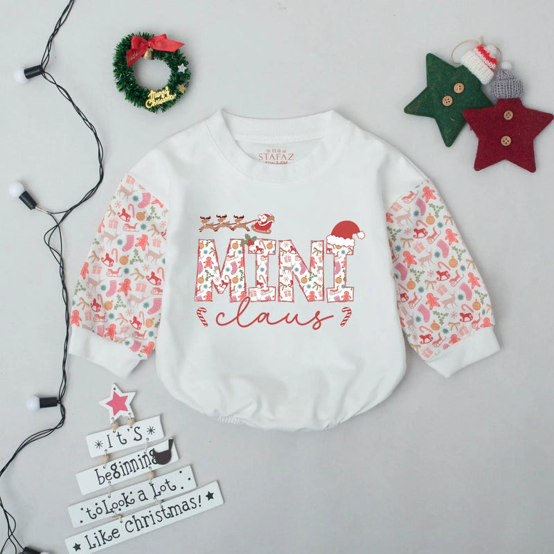 Mama and Mini Claus Matching Christmas Sweatshirts, Custom Holiday Outfit for Mom and Baby, Soft Cotton Family Sweater, Perfect Baby Gift