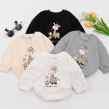 Mama's Boy Giraffe Baby Romper Cute Cartoon Bodysuit Infant Gift Soft Cotton Newborn Outfit Mother's Day Love Sleepsuit