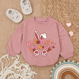 Mama's Bunny Baby Easter Outfit Comfortable Cotton Romper Infant Girl Boy Holiday Bodysuit Cute Soft Newborn Clothes Pink Orange Design