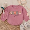 Mama's Girl Bubble Romper Floral Pink Mother's Day Gift Cute Baby Outfit Soft Cotton Infant Clothes Toddler Birthday Party Attire