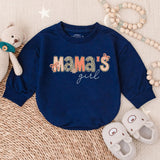 Mama's Girl Bubble Romper Floral Pink Mother's Day Gift Cute Baby Outfit Soft Cotton Infant Clothes Toddler Birthday Party Attire