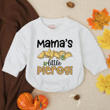 Mama's Little Pierogi Bubble Romper Baby Shower Gift Cute Toddler Outfit Food-Themed Baby Clothes Soft Cotton Infant Girl Boy Design