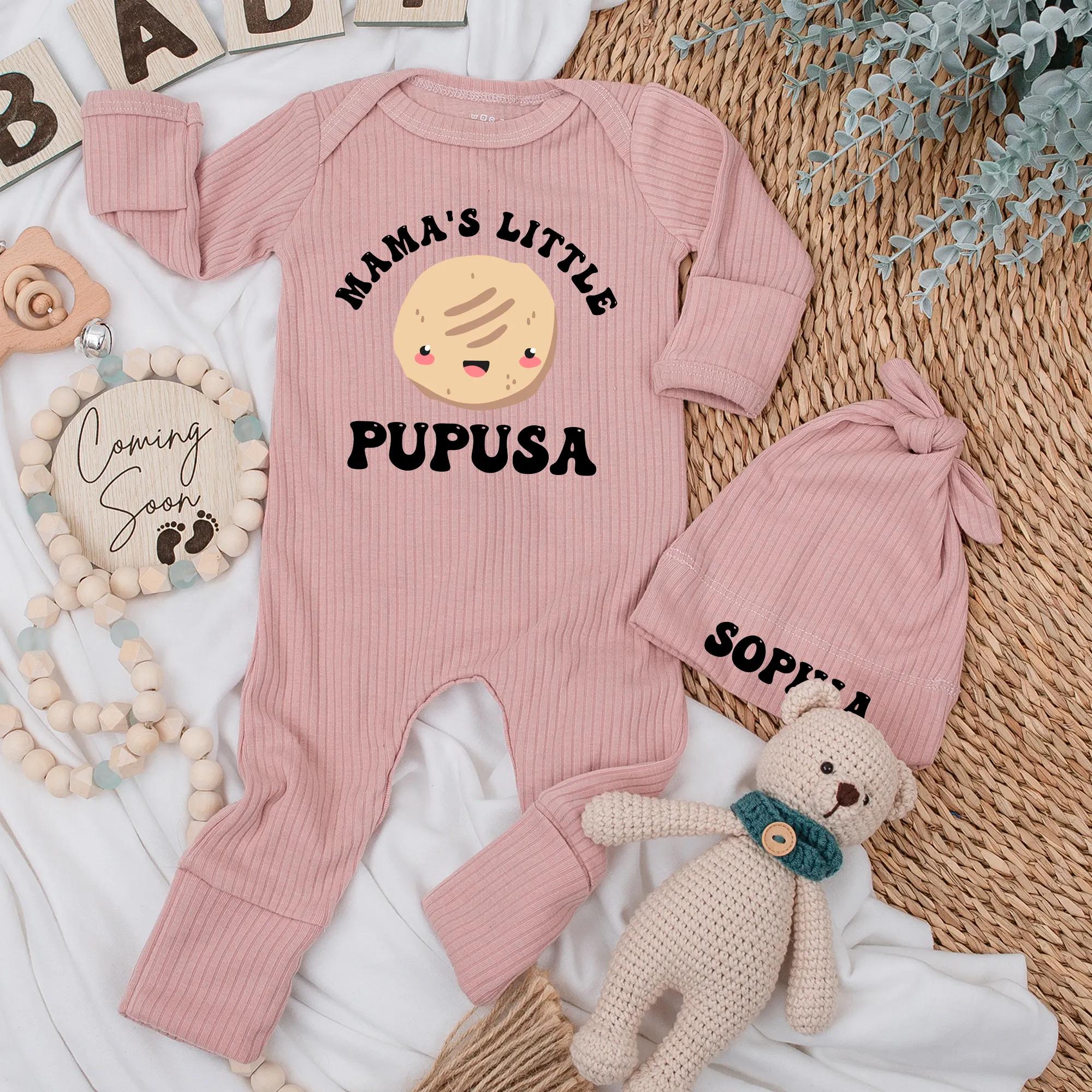 Mama’s Little Pupusa Baby Bodysuit Funny Hispanic Outfit Newborn Gift Soft Cotton Birthday Party Pregnancy Announcement