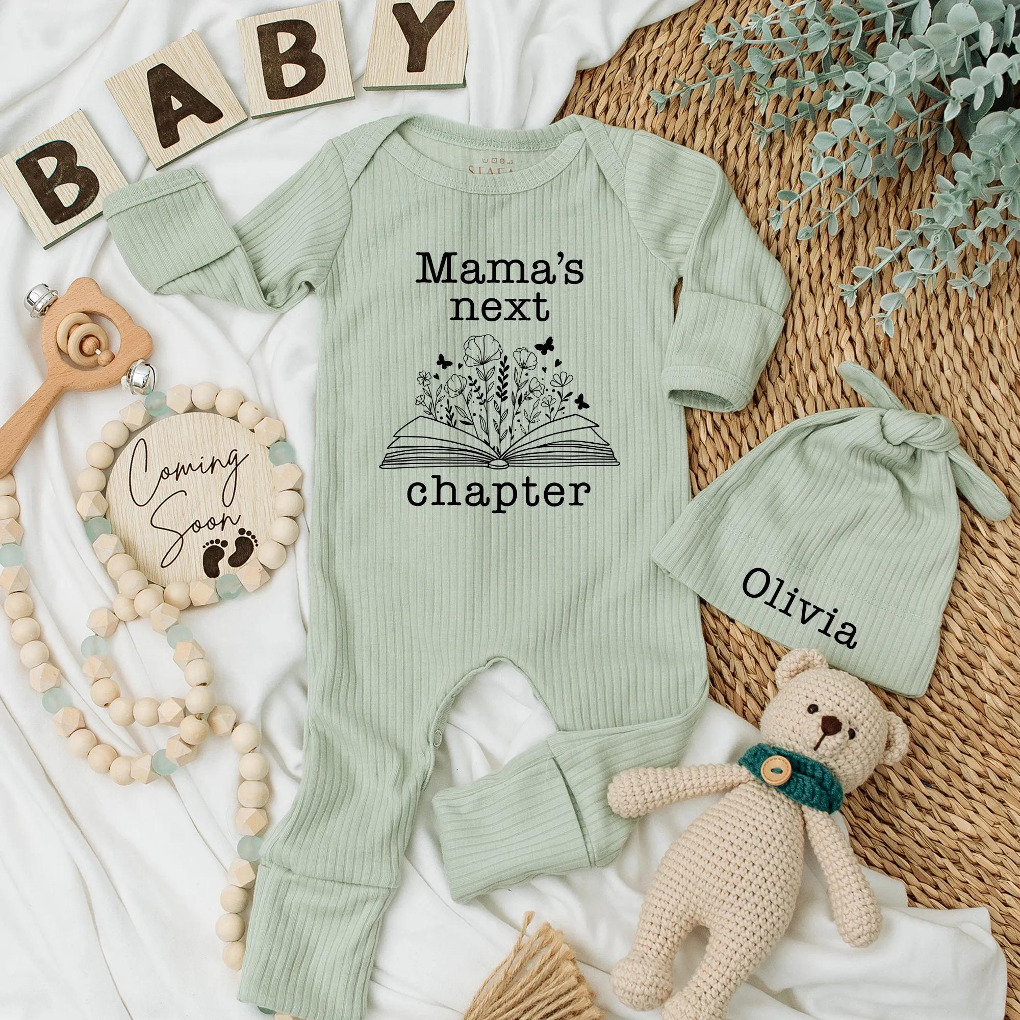 Mama's Next Chapter Baby Bodysuit Custom Romper Newborn Outfit Gift Pregnancy Announcement Soft Cotton Design