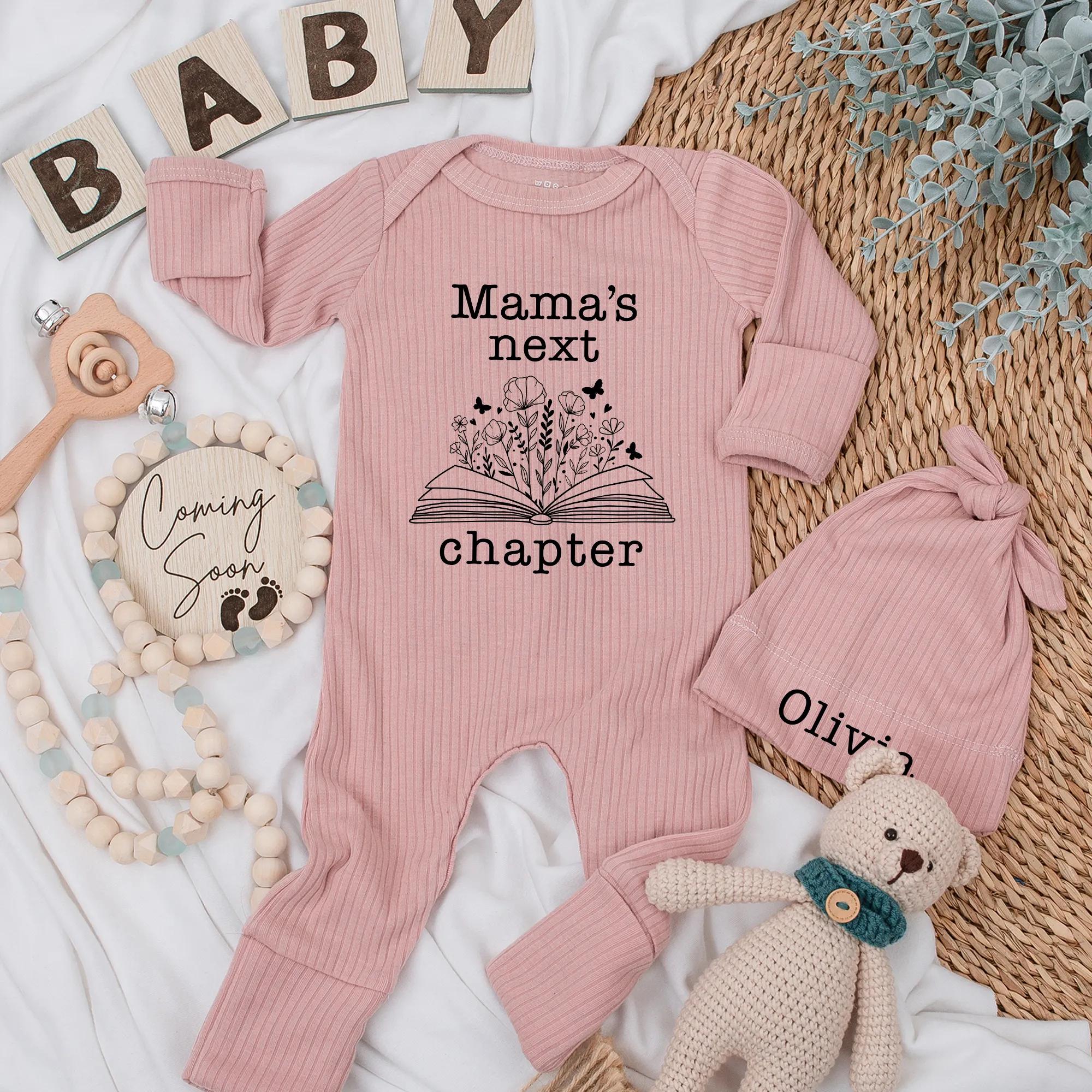 Mama's Next Chapter Baby Bodysuit Custom Romper Newborn Outfit Gift Pregnancy Announcement Soft Cotton Design