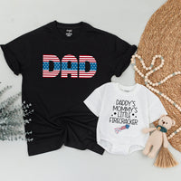 Matching 4th of July Family Shirts Patriotic Mom Dad Little Firecracker Outfit Retro Americana Red White Blue Party Clothes for Baby and Toddler