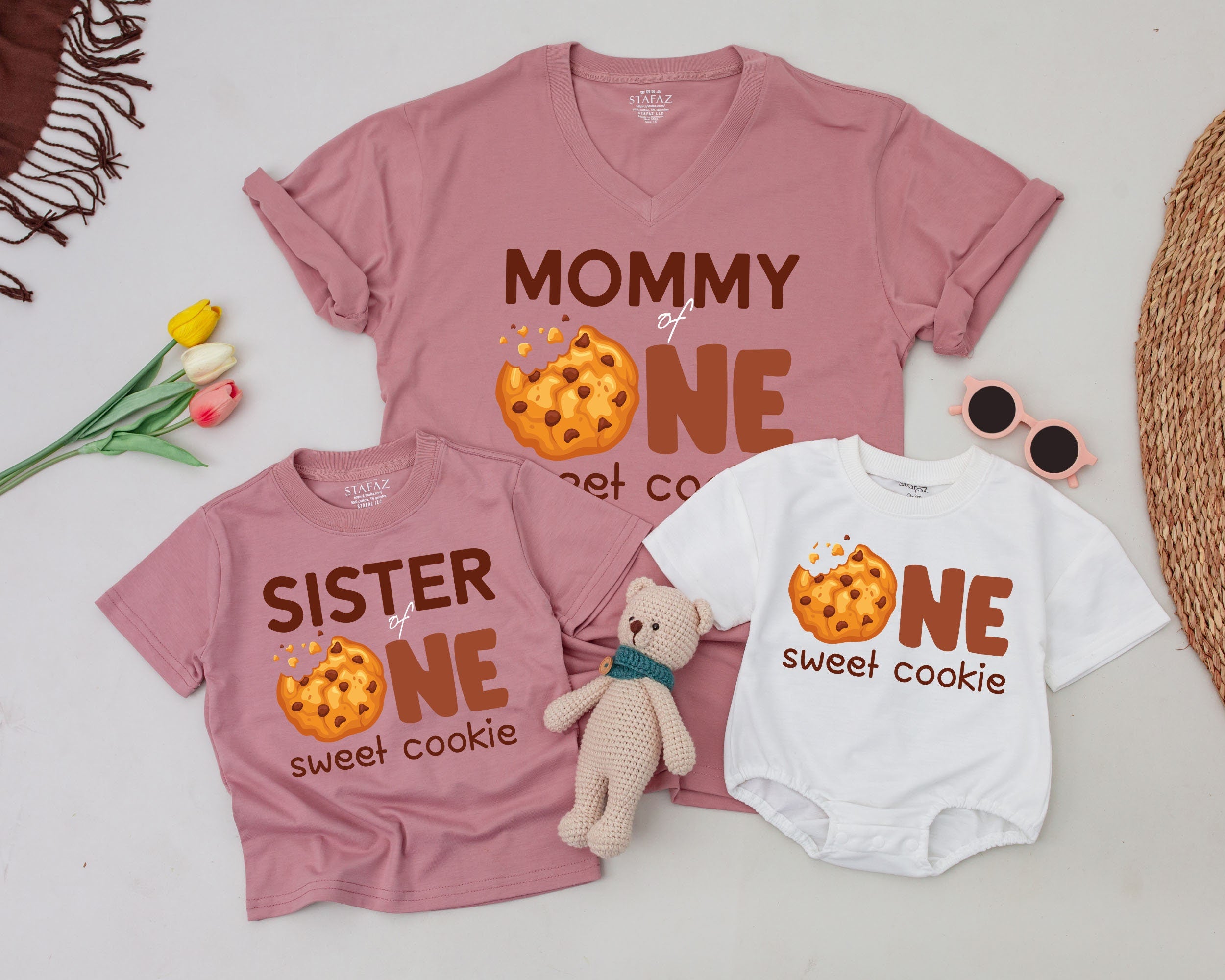 Matching Family Milk and Cookie Birthday Shirts Custom Sweet One 1st Birthday Toddler Outfit for Mom Dad Brother Sister Soft Cotton