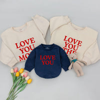 Matching Family Valentines Shirts Love You More Sweatshirt Classic Red Typography Mommy and Me Outfits Cotton Comfortable Valentine Gift
