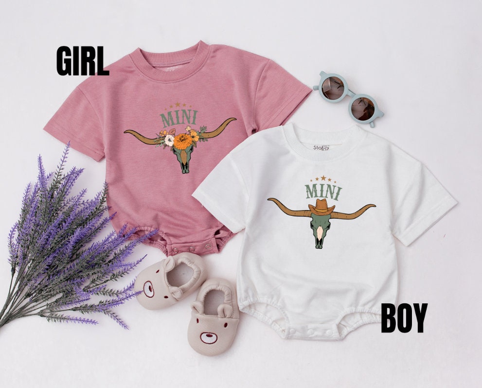 Matching Family Western Birthday Shirts Longhorn Floral Cowboy Cowgirl Theme Custom Names Rodeo Celebration Cotton Soft Outfit
