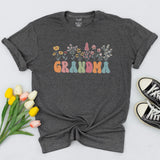 Matching Grandma and Me Floral T-shirts Pastel Design for Baby Shower Newborn to Youth Sizes Family Gift Grandma's Bestie Personalization