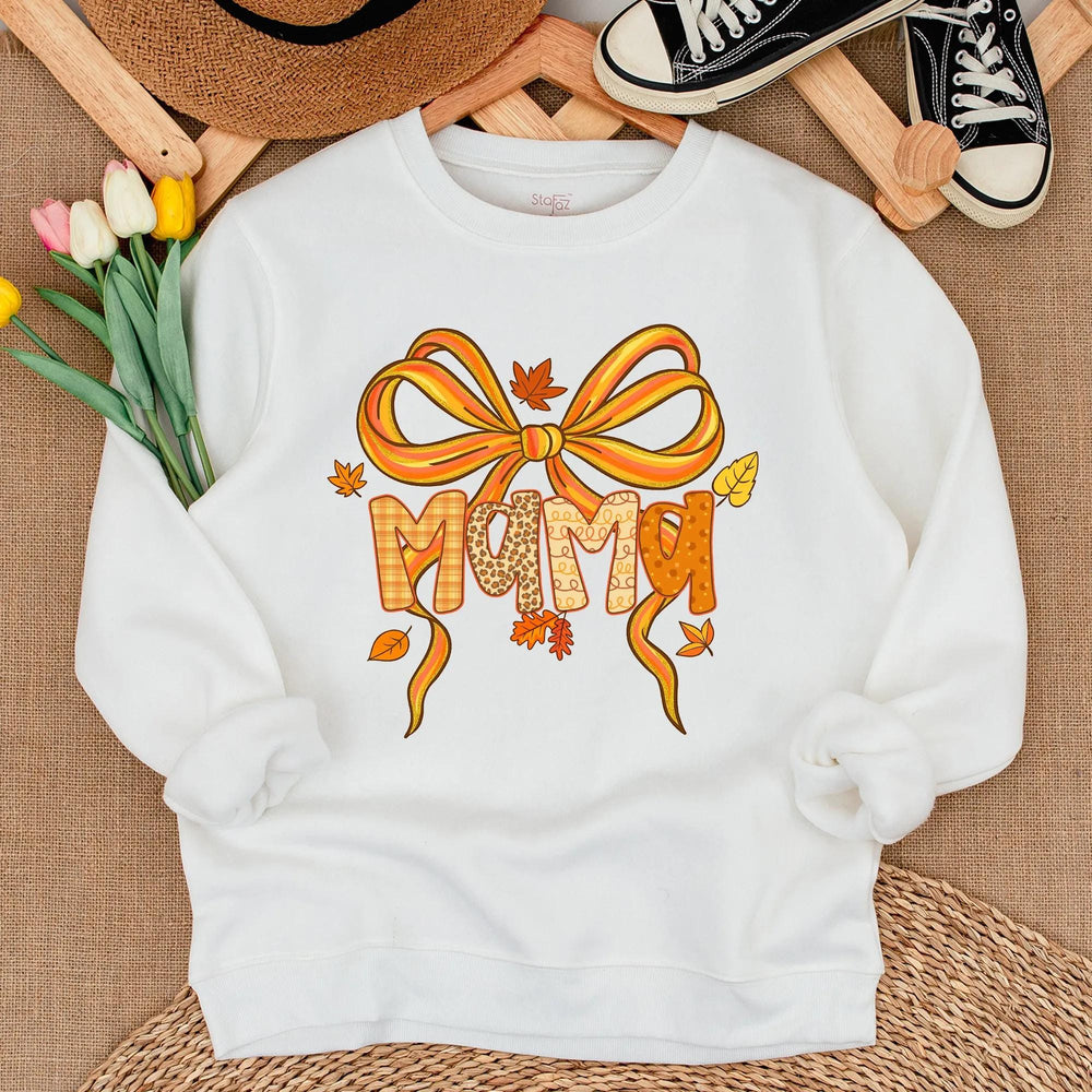 Matching Mama and Mini Fall Sweatshirts with Autumn Patterns Cozy Mommy and Me Outfits for Thanksgiving Baby Toddler Holiday Gift Idea