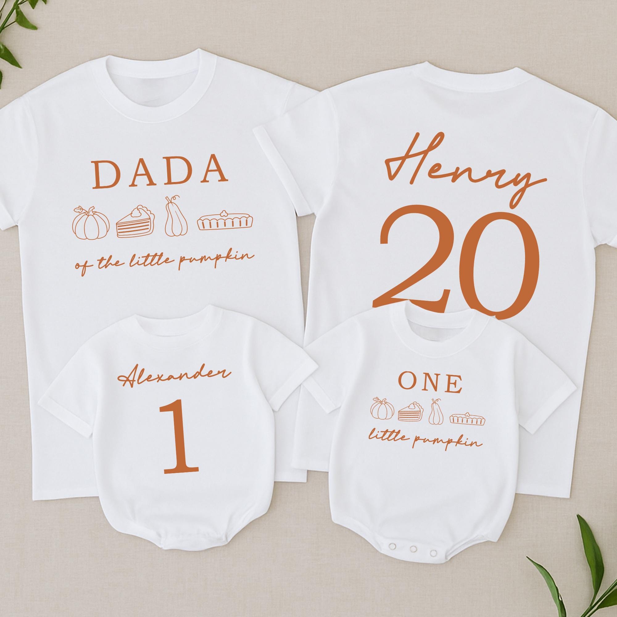 Matching Pumpkin Birthday Family Shirts Personalized Fall 1st Birthday Outfit Custom Names Autumn Thanksgiving Celebration Toddler Baby