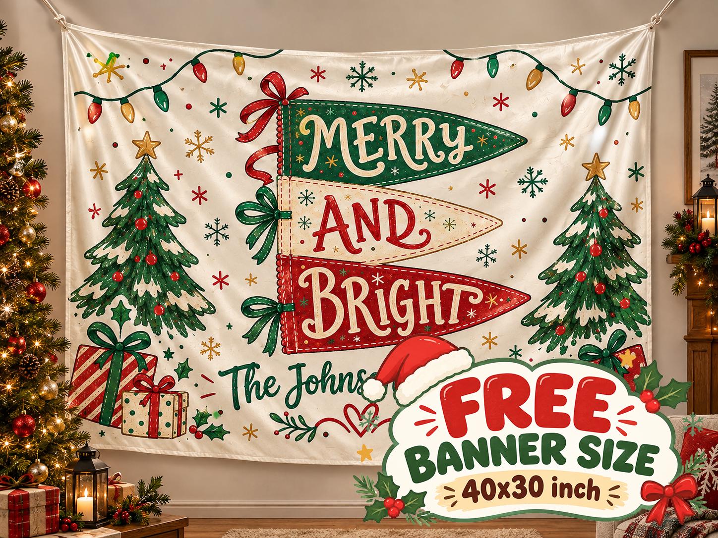Merry and Bright Matching Family Christmas Sweatshirts, Festive Holiday Long Sleeves for Mama Mini, Buy 4 Get 1 Free Offer
