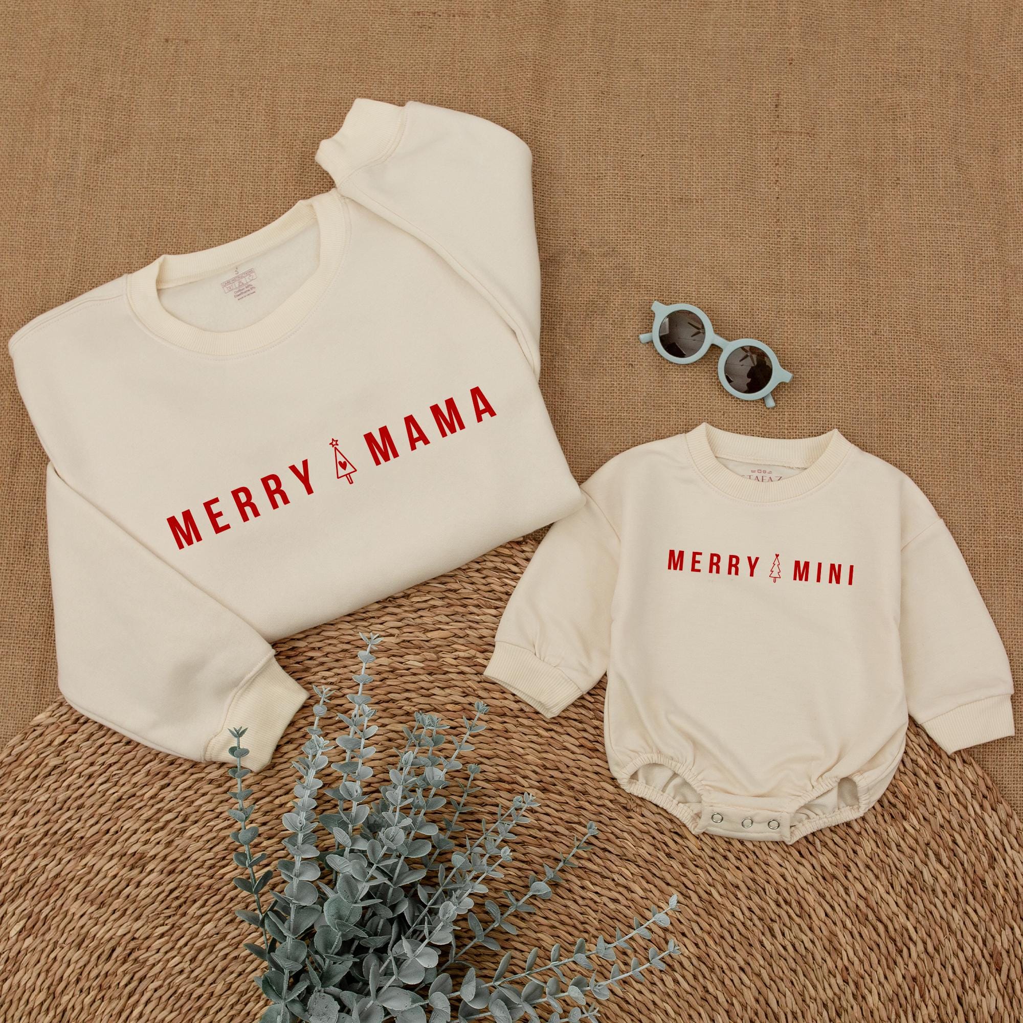 Merry Family Matching Christmas Sweaters Comfortable Cotton Holiday Outfits Personalized Baby, Toddler, Adult Sweatshirts Festive Gift