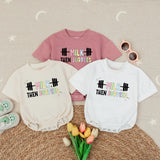 Milk Then Burpees Baby Romper Funny Pastel Gym Outfit Cute Infant Clothes Soft Cotton Gift for Newborns Baby Shower or Workout Parents
