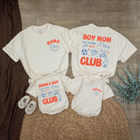 Mom and Son Matching Outfits Custom Dinosaur Boy Clothes Coral and Blue Family Shirts Personalized Boy Mom Club Gift