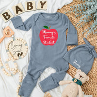 Mommy’s Favorite Student Baby Bodysuit Custom Teacher Gift Apple Design Infant Clothes Perfect for Baby Shower Birthday Outfit