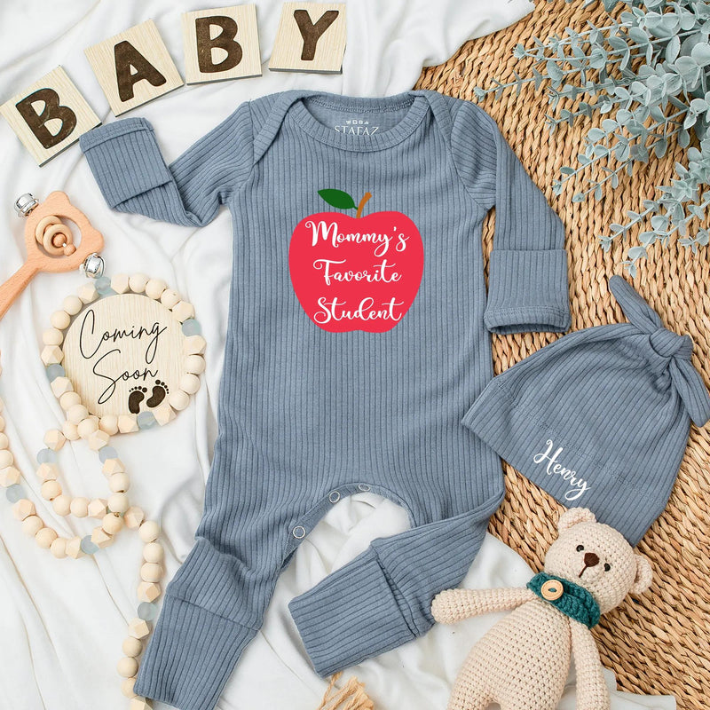 Mommy’s Favorite Student Baby Bodysuit Custom Teacher Gift Apple Design Infant Clothes Perfect for Baby Shower Birthday Outfit
