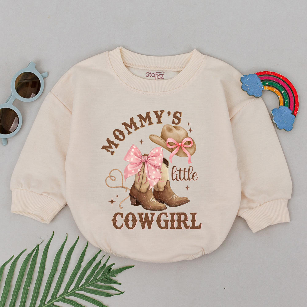 Mommy's Little Cowgirl Baby Romper Soft Pink Western Outfit for Girls Adorable Country Style Bodysuit Perfect Mother's Day Gift Idea