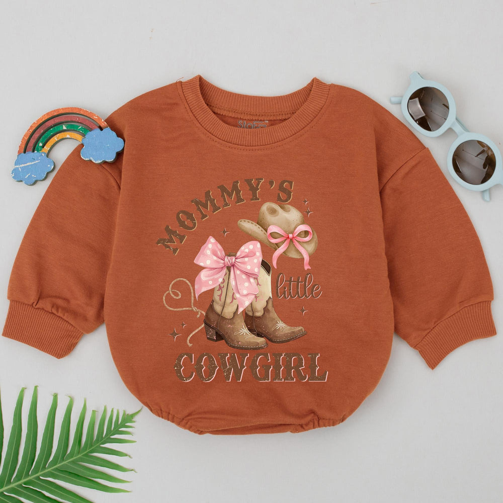 Mommy's Little Cowgirl Baby Romper Soft Pink Western Outfit for Girls Adorable Country Style Bodysuit Perfect Mother's Day Gift Idea