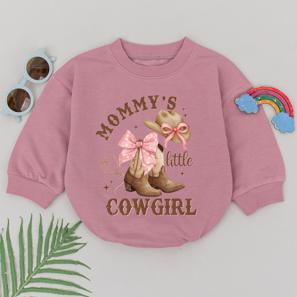 Mommy's Little Cowgirl Baby Romper Soft Pink Western Outfit for Girls Adorable Country Style Bodysuit Perfect Mother's Day Gift Idea