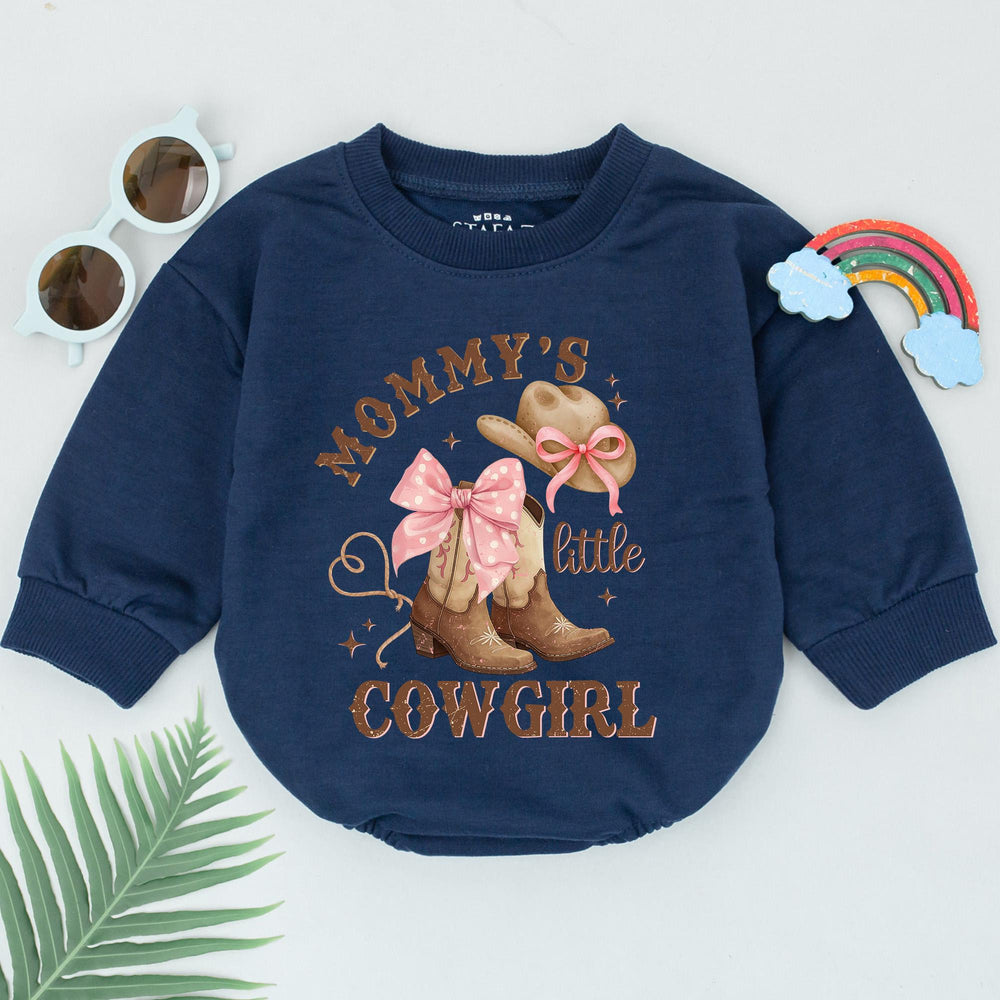 Mommy's Little Cowgirl Baby Romper Soft Pink Western Outfit for Girls Adorable Country Style Bodysuit Perfect Mother's Day Gift Idea