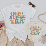 In My Auntie Era Matching Outfit Custom Family Gift Fun Retro Design Vibrant Colors Aunt Gift from Niece Baby Shower Bestie Era Shirt