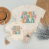 In My Auntie Era Matching Outfit Custom Family Gift Fun Retro Design Vibrant Colors Aunt Gift from Niece Baby Shower Bestie Era Shirt