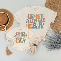In My Auntie Era Matching Outfit Custom Family Gift Fun Retro Design Vibrant Colors Aunt Gift from Niece Baby Shower Bestie Era Shirt