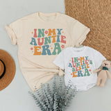 In My Auntie Era Matching Outfit Custom Family Gift Fun Retro Design Vibrant Colors Aunt Gift from Niece Baby Shower Bestie Era Shirt