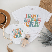 In My Auntie Era Matching Outfit Custom Family Gift Fun Retro Design Vibrant Colors Aunt Gift from Niece Baby Shower Bestie Era Shirt