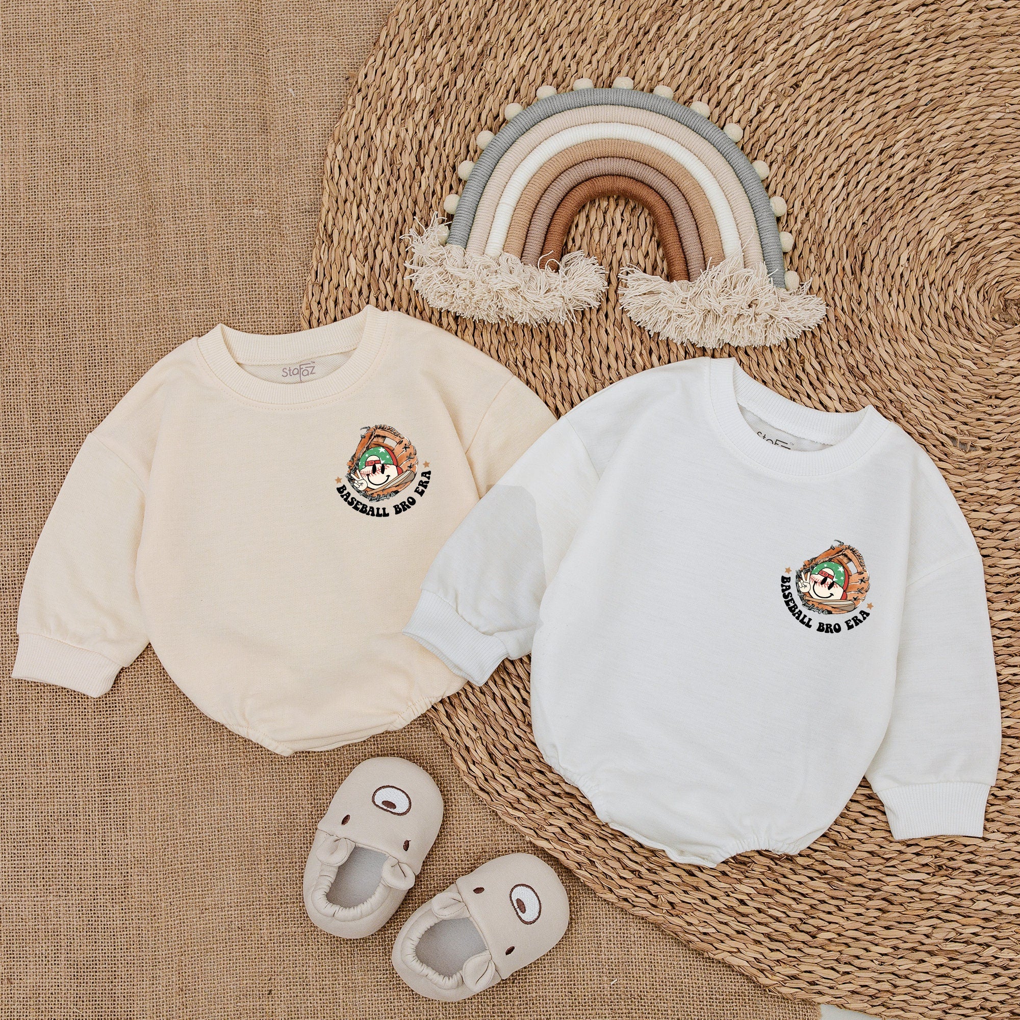 In My Baseball Bro Era Baby Romper Cartoon Cap Design Infant Boy Party Outfit Soft Cotton Playful Newborn Clothes Fun Gift