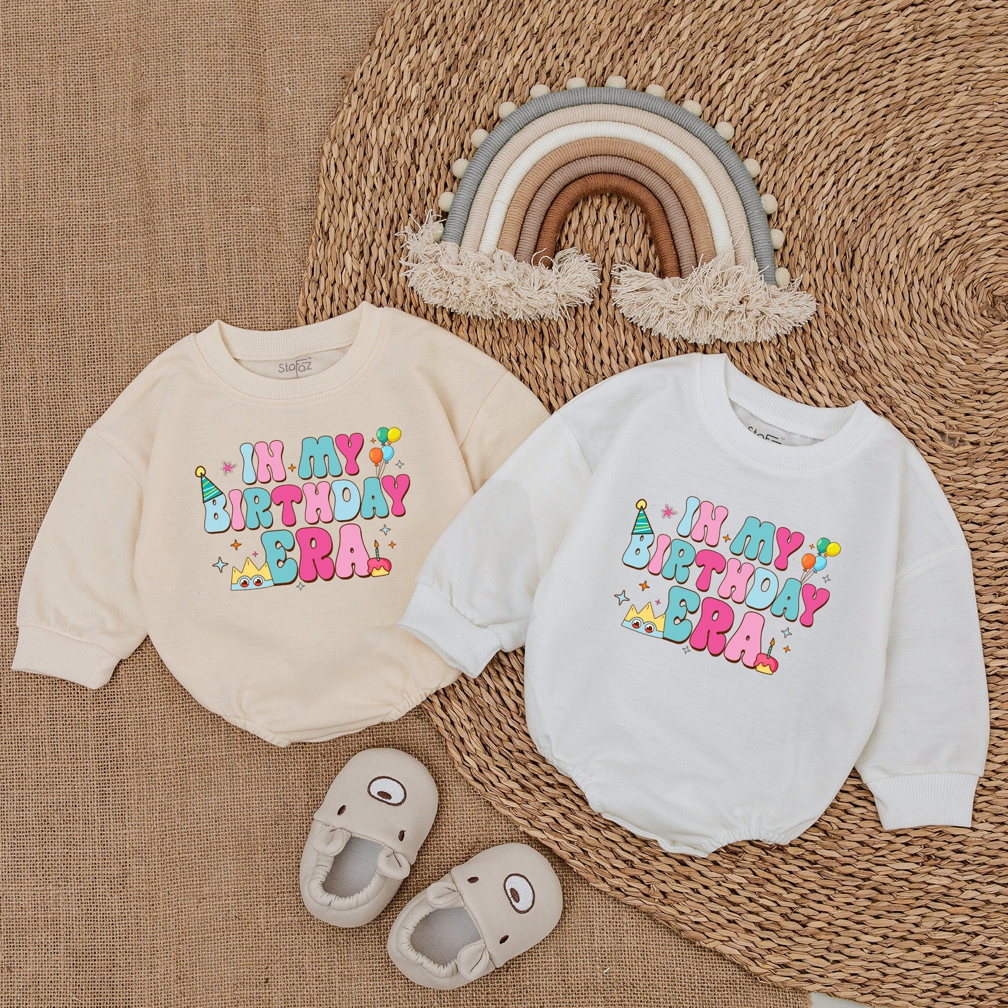 In My Birthday Era Baby Romper Colorful Party Design Newborn Girl Outfit Perfect Baby Shower Gift First Birthday Celebration
